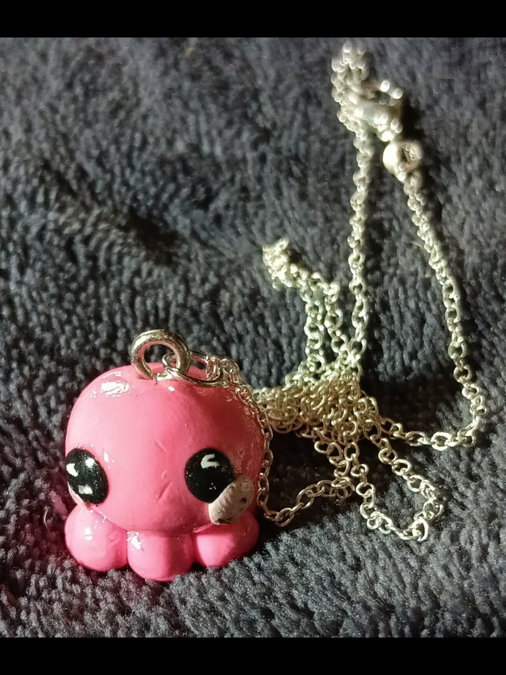 Pink Octopus Kawaii Pendant Necklace